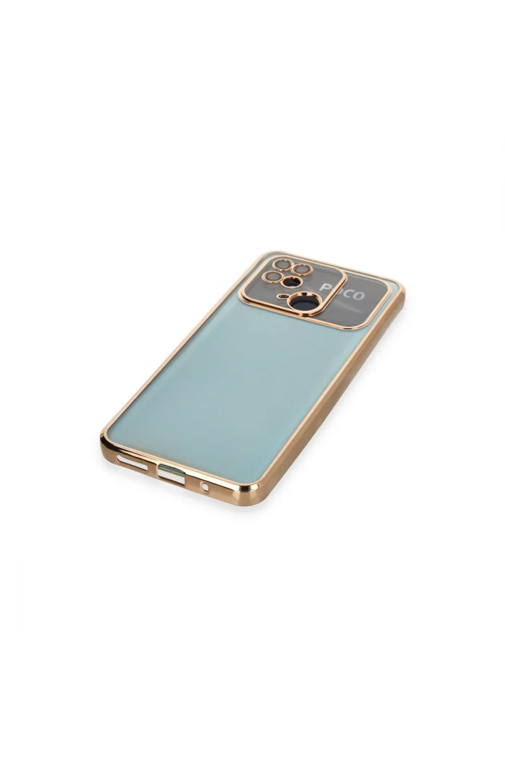 Xiaomi Redmi 10c Kılıf Razer Lensli Silikon - Gold