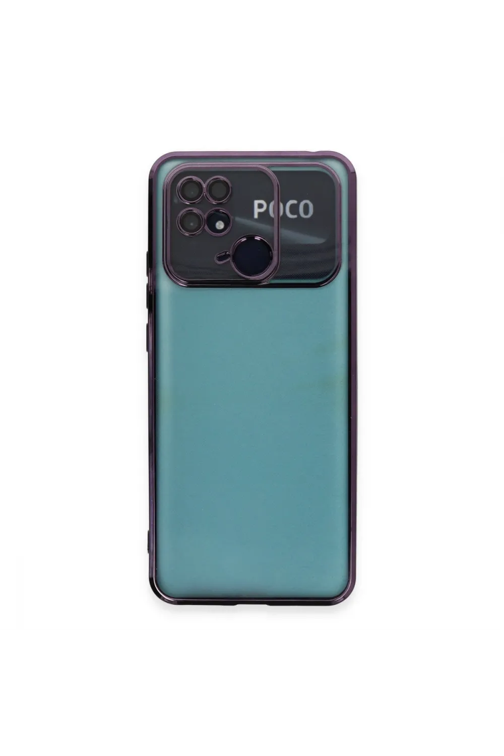 Xiaomi Redmi 10c Kılıf Razer Lensli Silikon - Mor