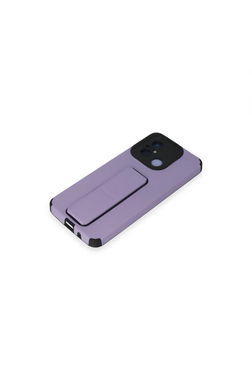 Xiaomi Redmi 12c Kılıf Mega Standlı Silikon - Lila