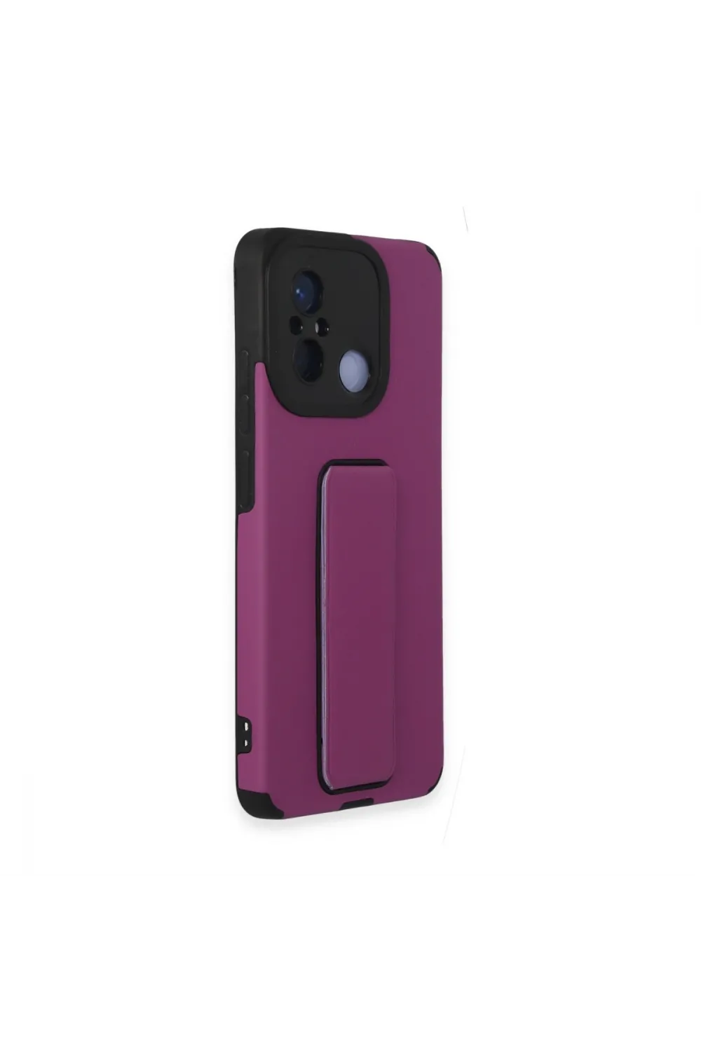 Xiaomi Redmi 12c Kılıf Mega Standlı Silikon - Mor
