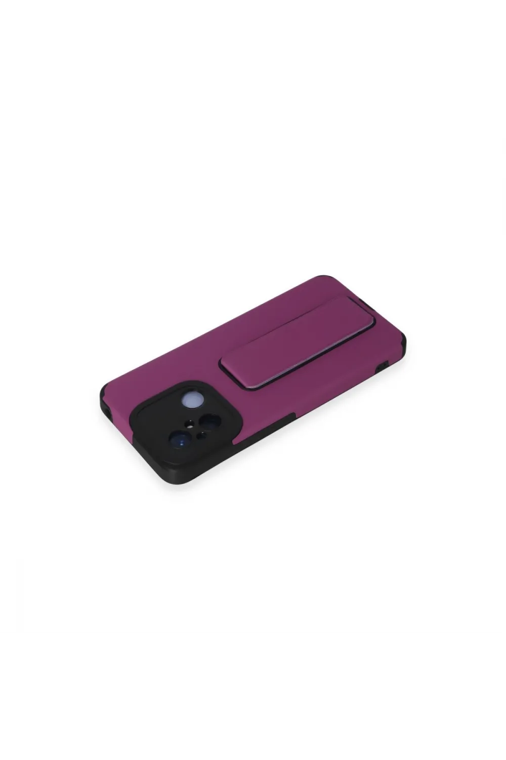 Xiaomi Redmi 12c Kılıf Mega Standlı Silikon - Mor