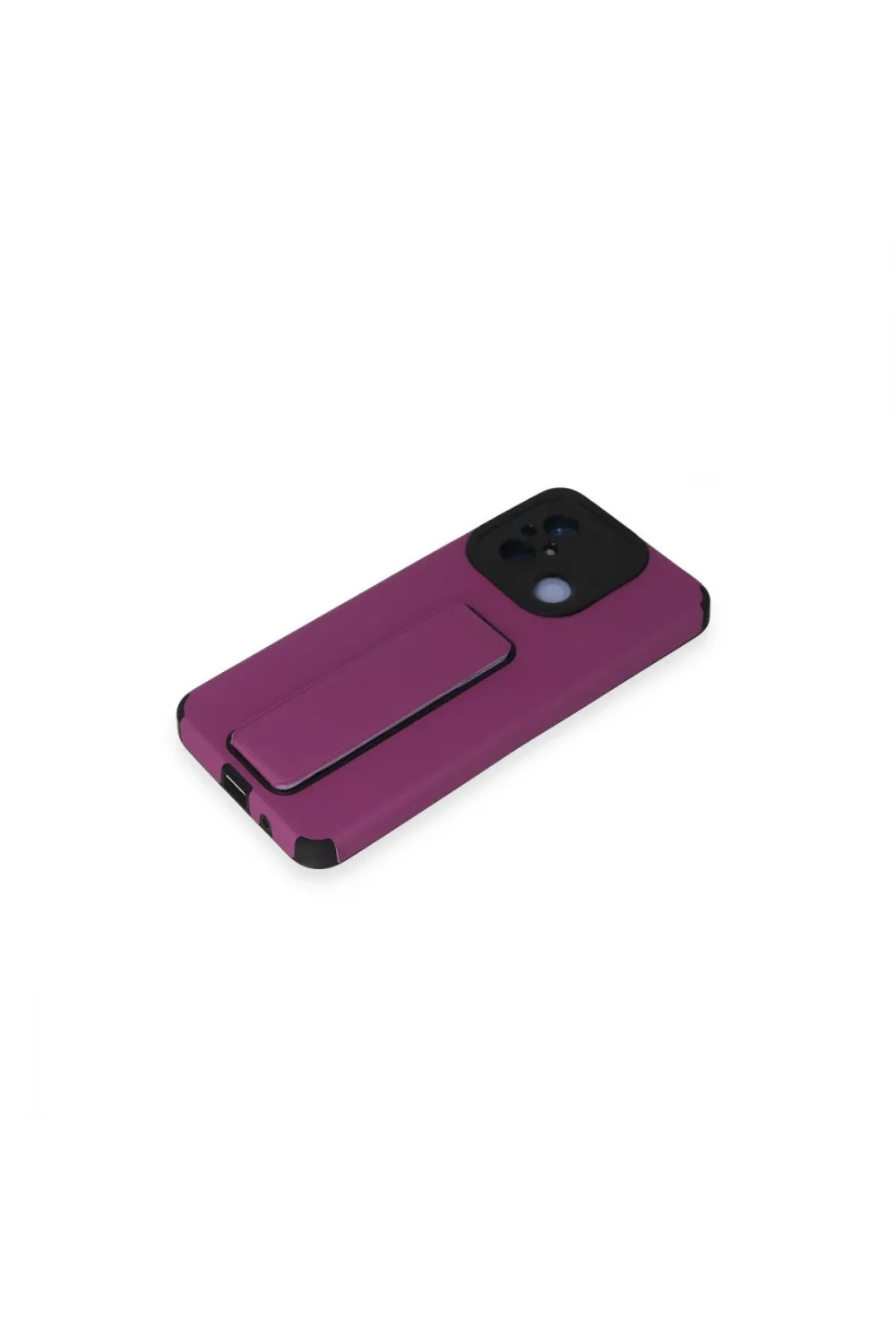 Xiaomi Redmi 12c Kılıf Mega Standlı Silikon - Mor