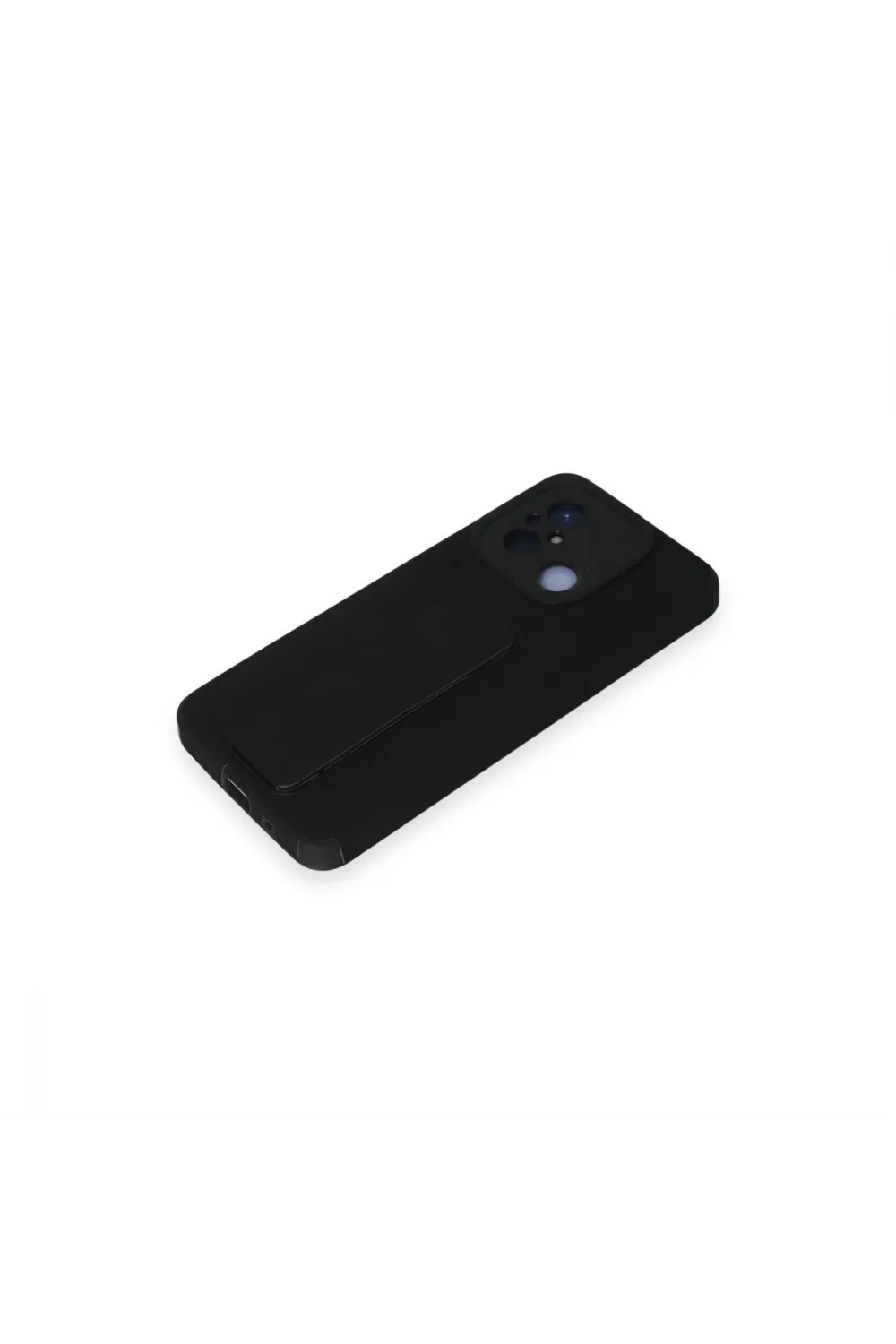 Xiaomi Redmi 12c Kılıf Mega Standlı Silikon - Siyah
