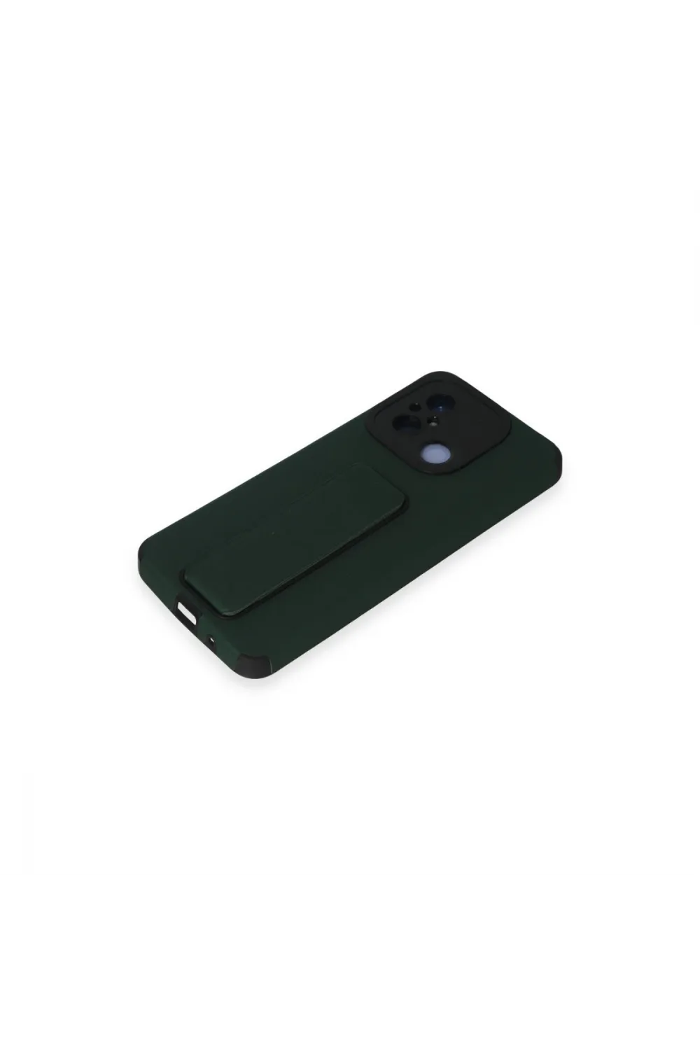 Xiaomi Redmi 12c Kılıf Mega Standlı Silikon - Yeşil