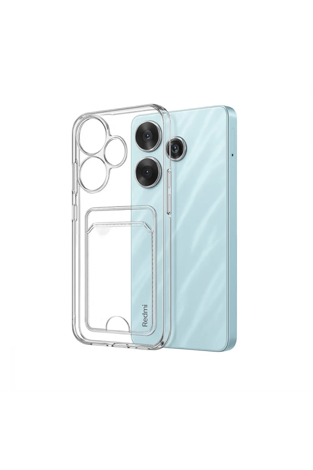 Xiaomi Redmi 13 4g Kılıf Kart Şeffaf Silikon - Şeffaf