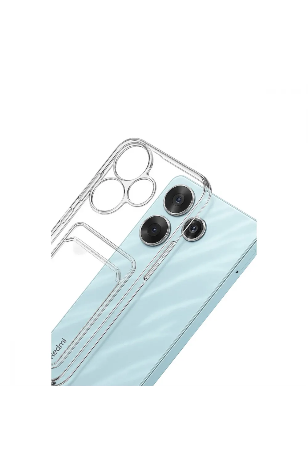 Xiaomi Redmi 13 4g Kılıf Kart Şeffaf Silikon - Şeffaf