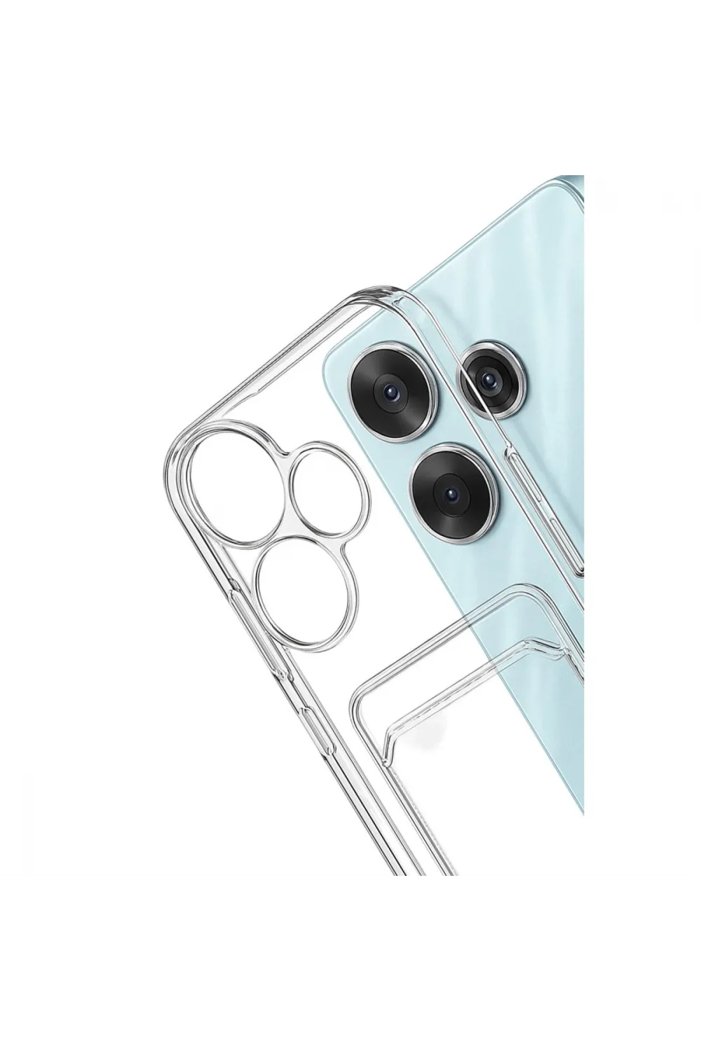 Xiaomi Redmi 13 4g Kılıf Kart Şeffaf Silikon - Şeffaf