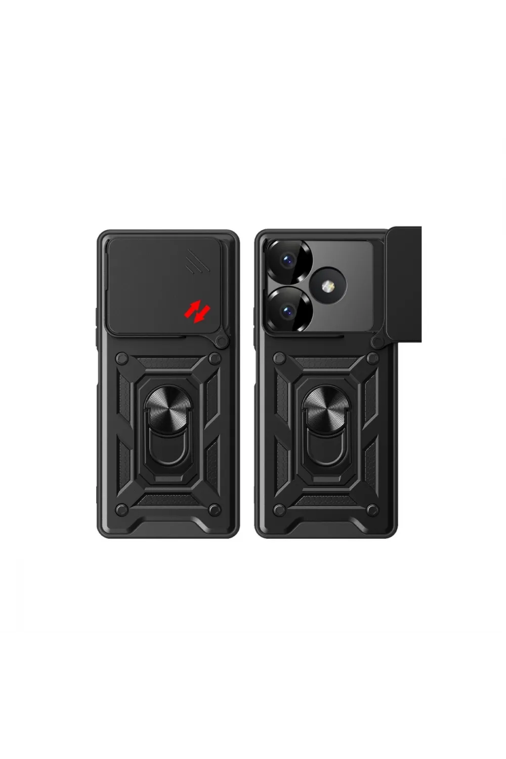 Xiaomi Redmi 13 4g Kılıf Pars Lens Yüzüklü Silikon - Yeşil