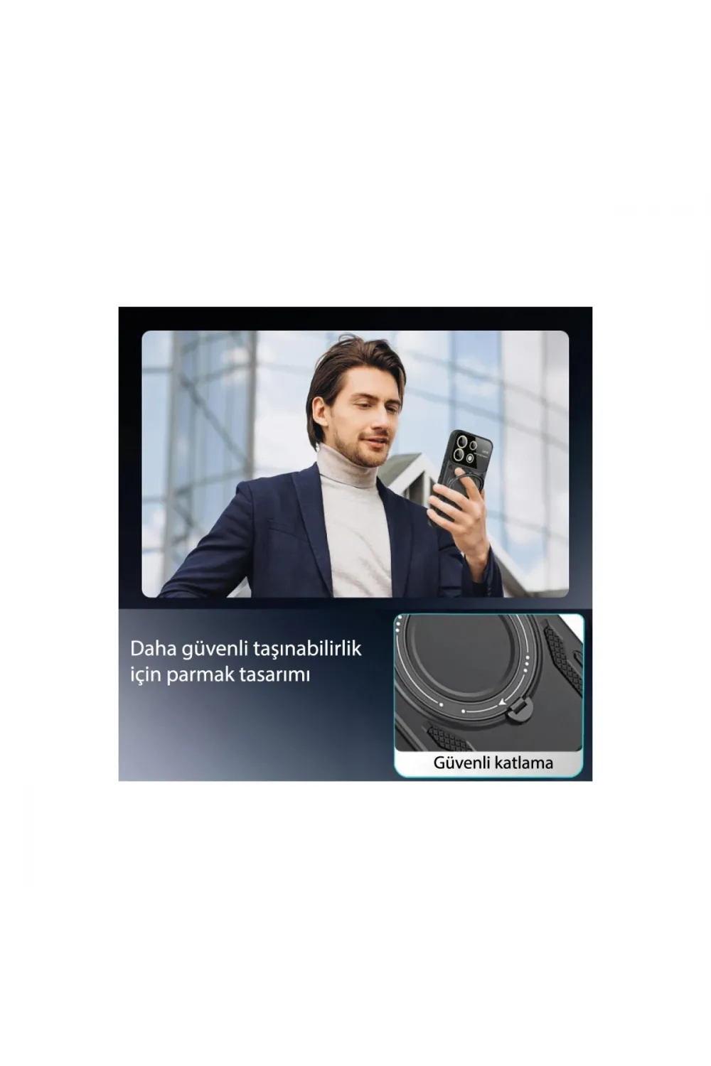 Xiaomi Redmi 13c Kılıf Joy Lens Standlı Kapak - Kırmızı