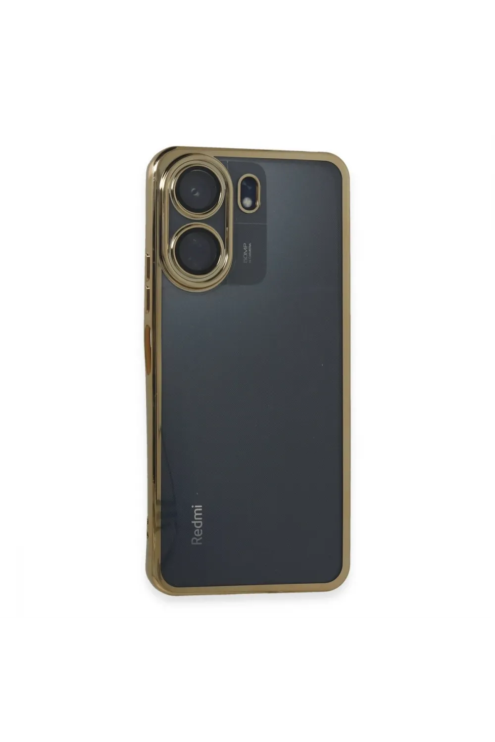 Xiaomi Redmi 13c Kılıf Razer Lensli Silikon - Gold