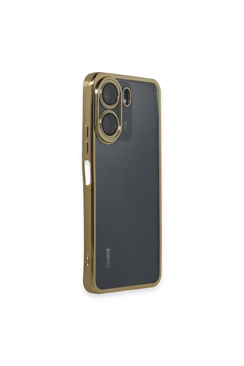 Xiaomi Redmi 13c Kılıf Razer Lensli Silikon - Gold