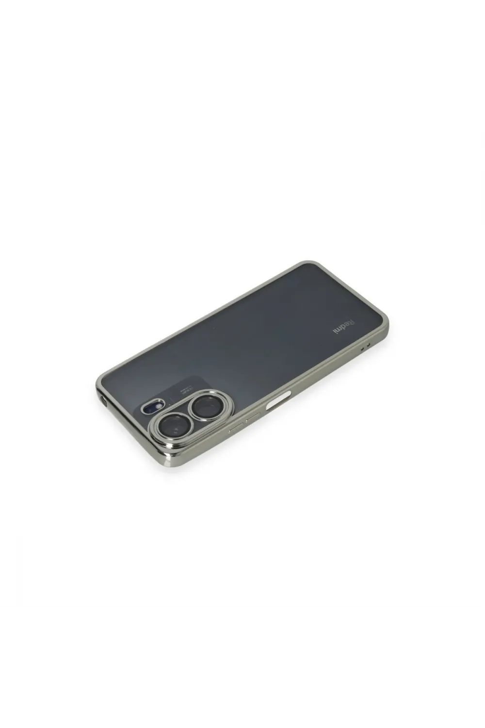 Xiaomi Redmi 13c Kılıf Razer Lensli Silikon - Gümüş
