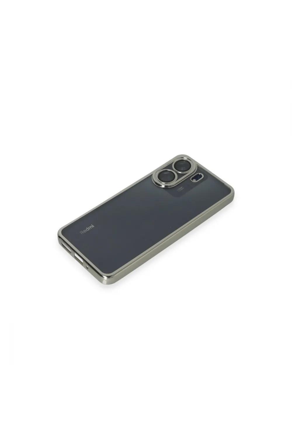 Xiaomi Redmi 13c Kılıf Razer Lensli Silikon - Gümüş