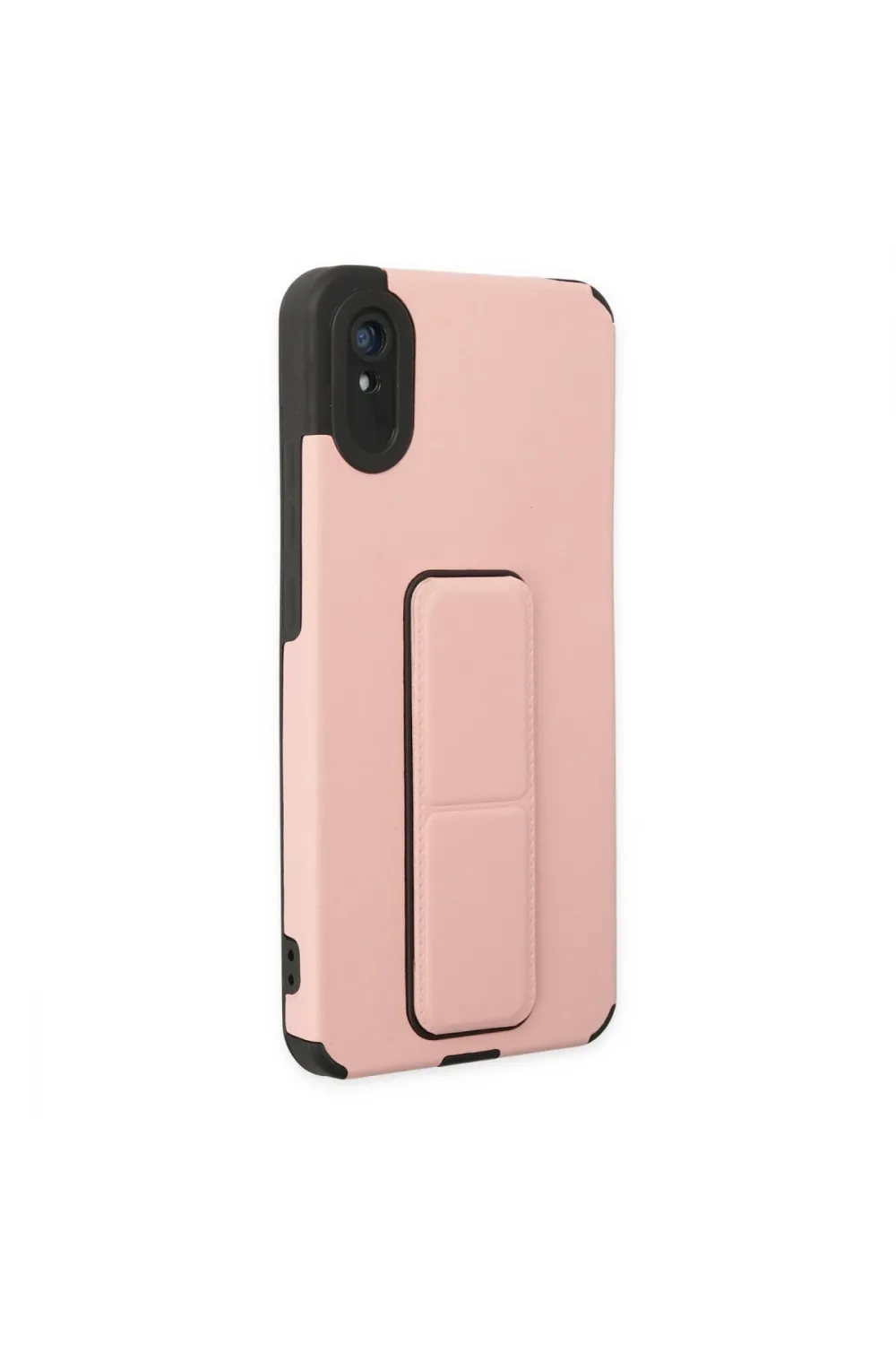Xiaomi Redmi 9a Kılıf Mega Standlı Silikon - Pudra