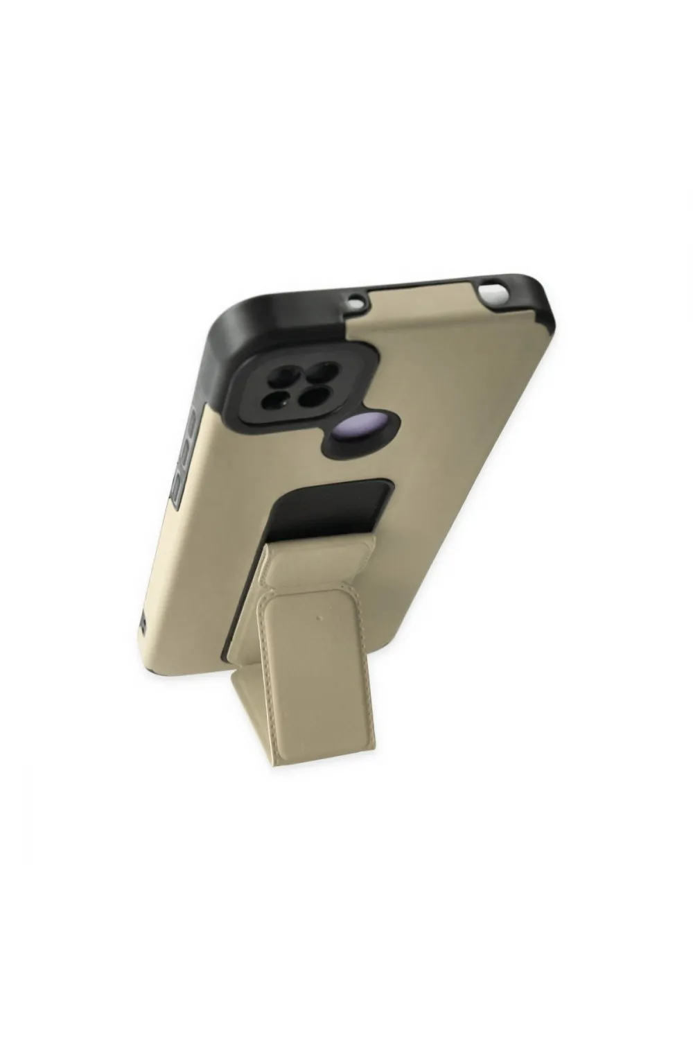 Xiaomi Redmi 9c Kılıf Mega Standlı Silikon - Gold