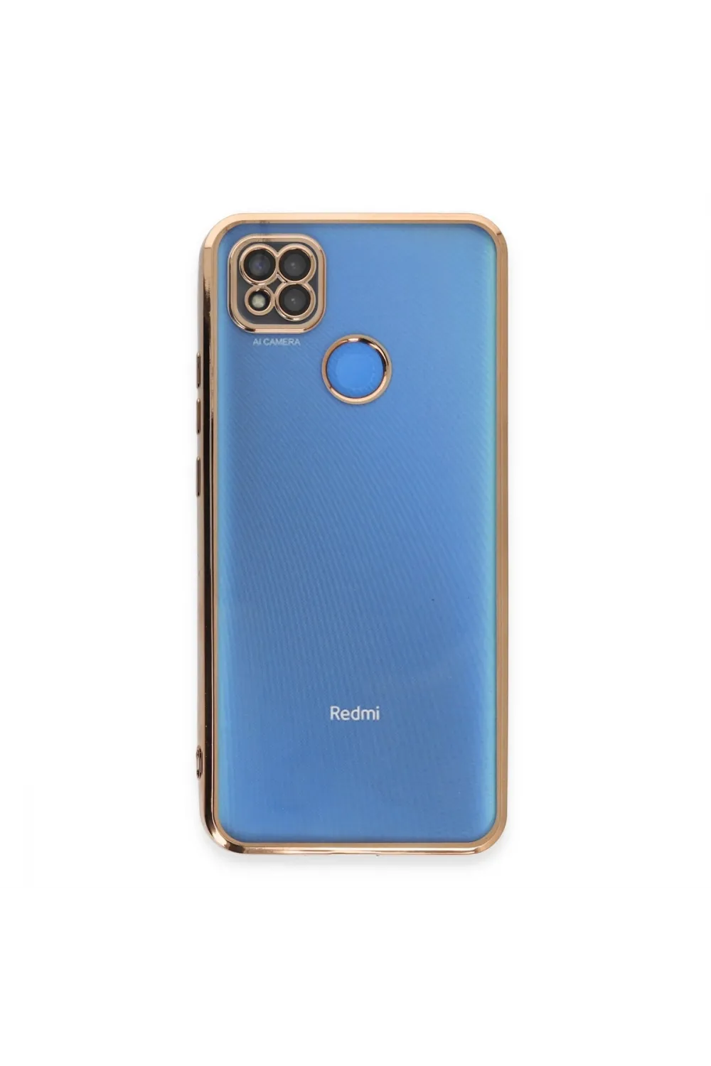 Xiaomi Redmi 9c Kılıf Razer Lensli Silikon - Gold