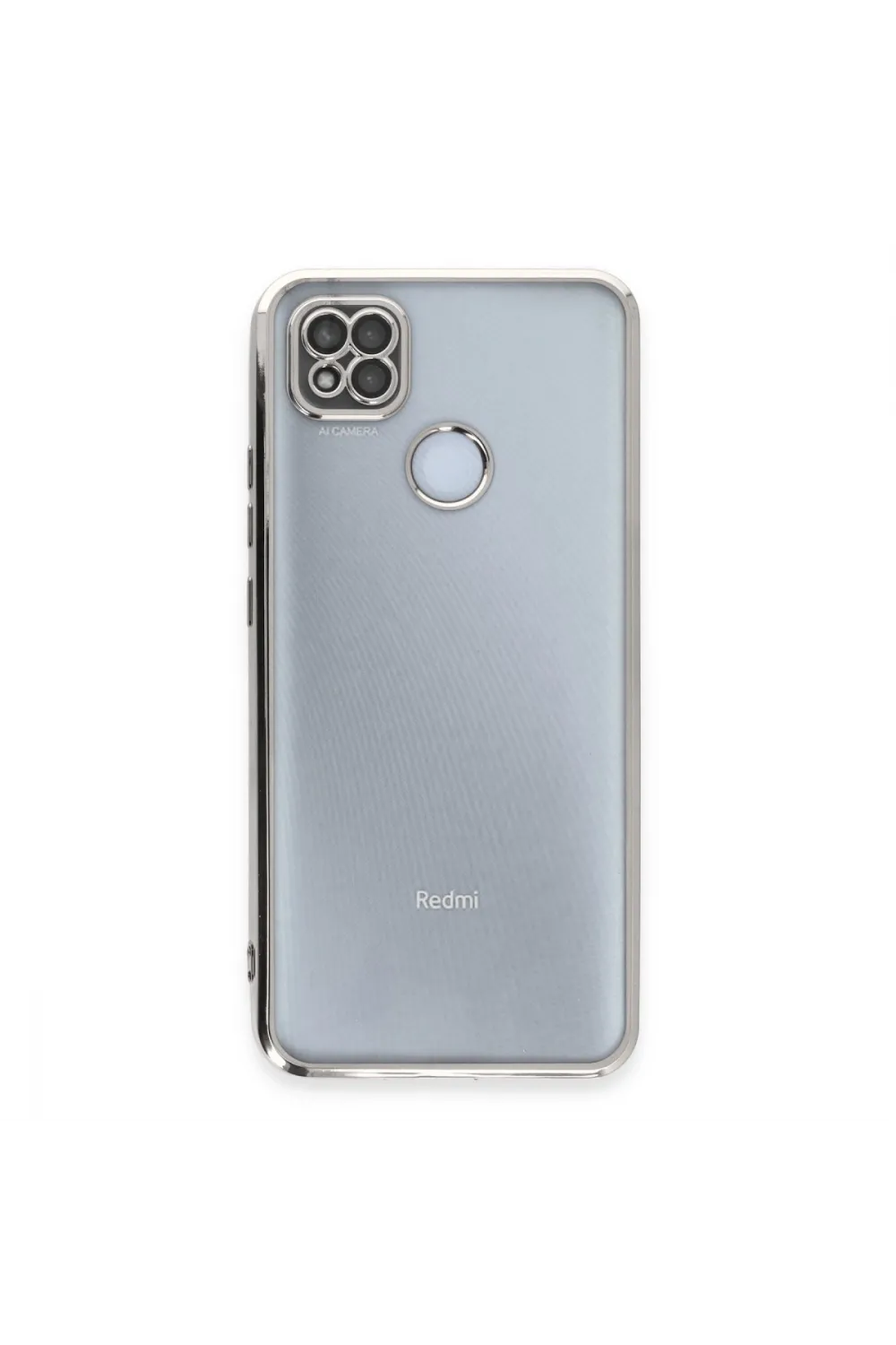 Xiaomi Redmi 9c Kılıf Razer Lensli Silikon - Gümüş