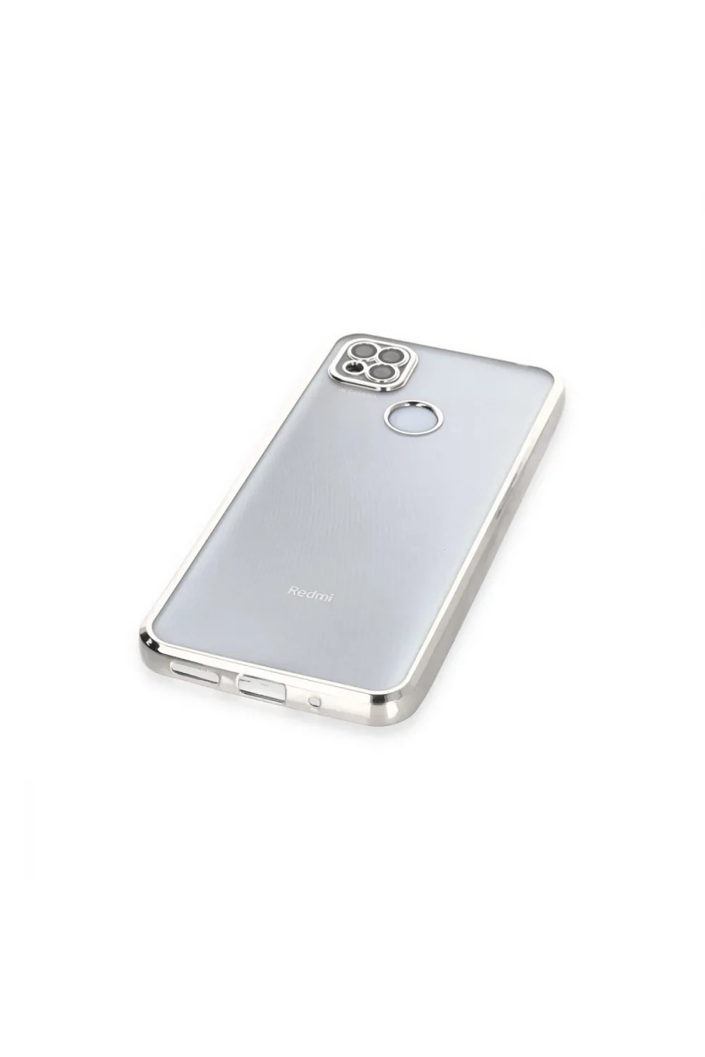 Xiaomi Redmi 9c Kılıf Razer Lensli Silikon - Gümüş