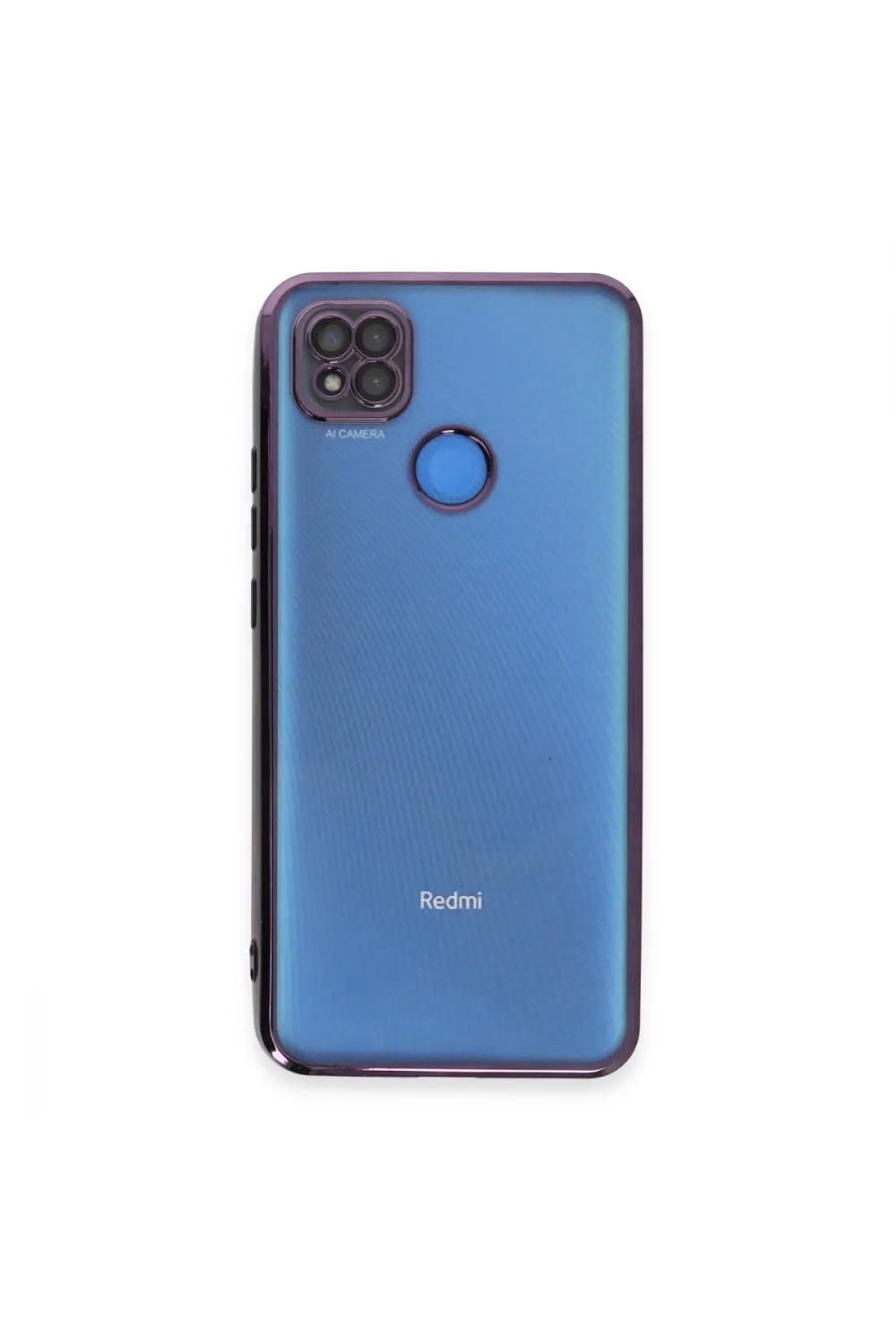 Xiaomi Redmi 9c Kılıf Razer Lensli Silikon - Mor