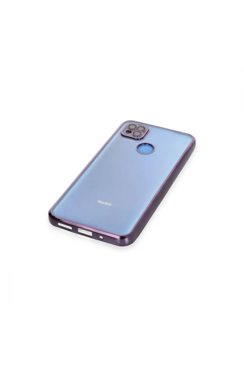 Xiaomi Redmi 9c Kılıf Razer Lensli Silikon - Mor
