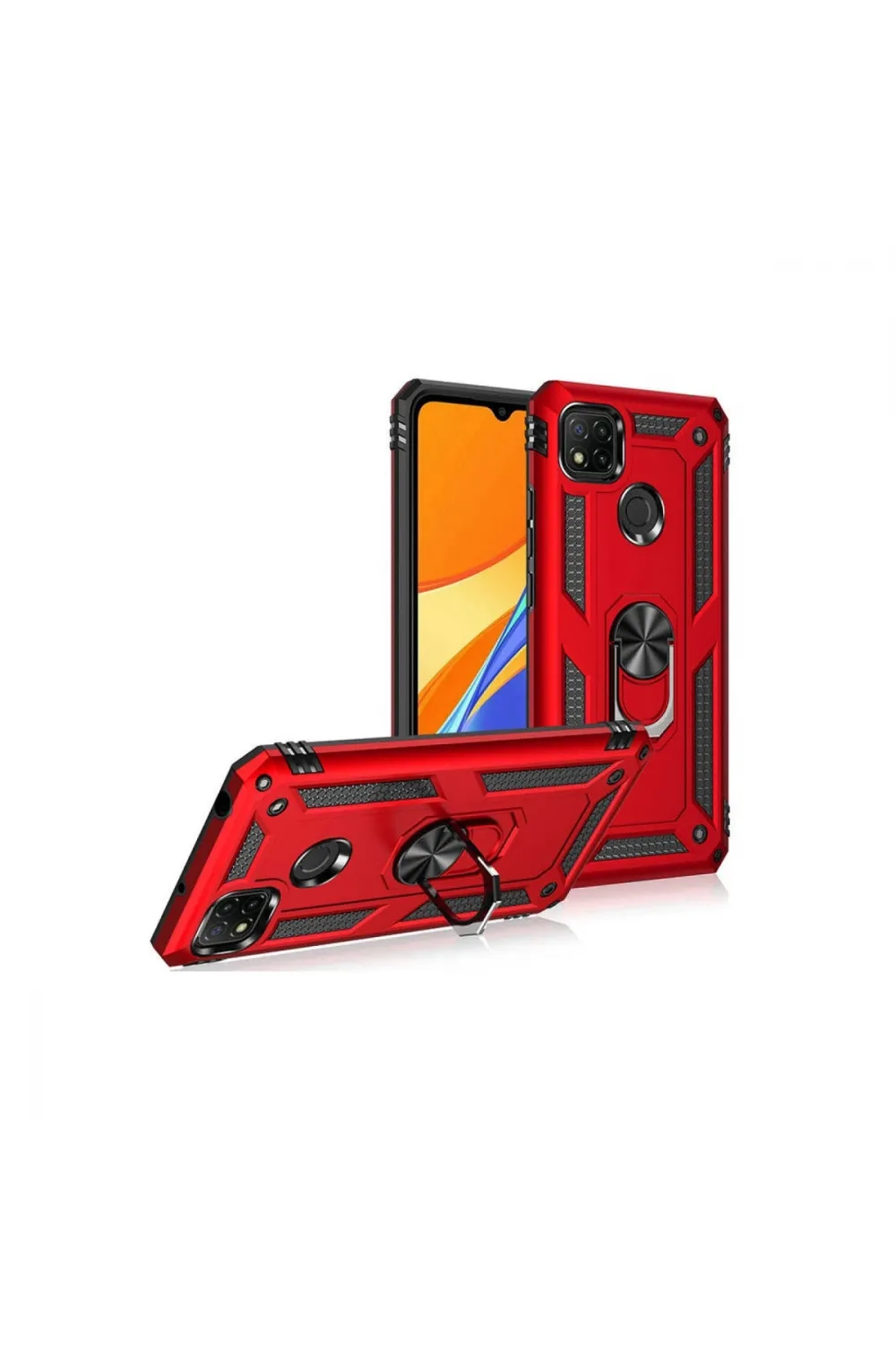 Xiaomi Redmi 9c Kılıf Sofya Yüzüklü Silikon Kapak - Rose