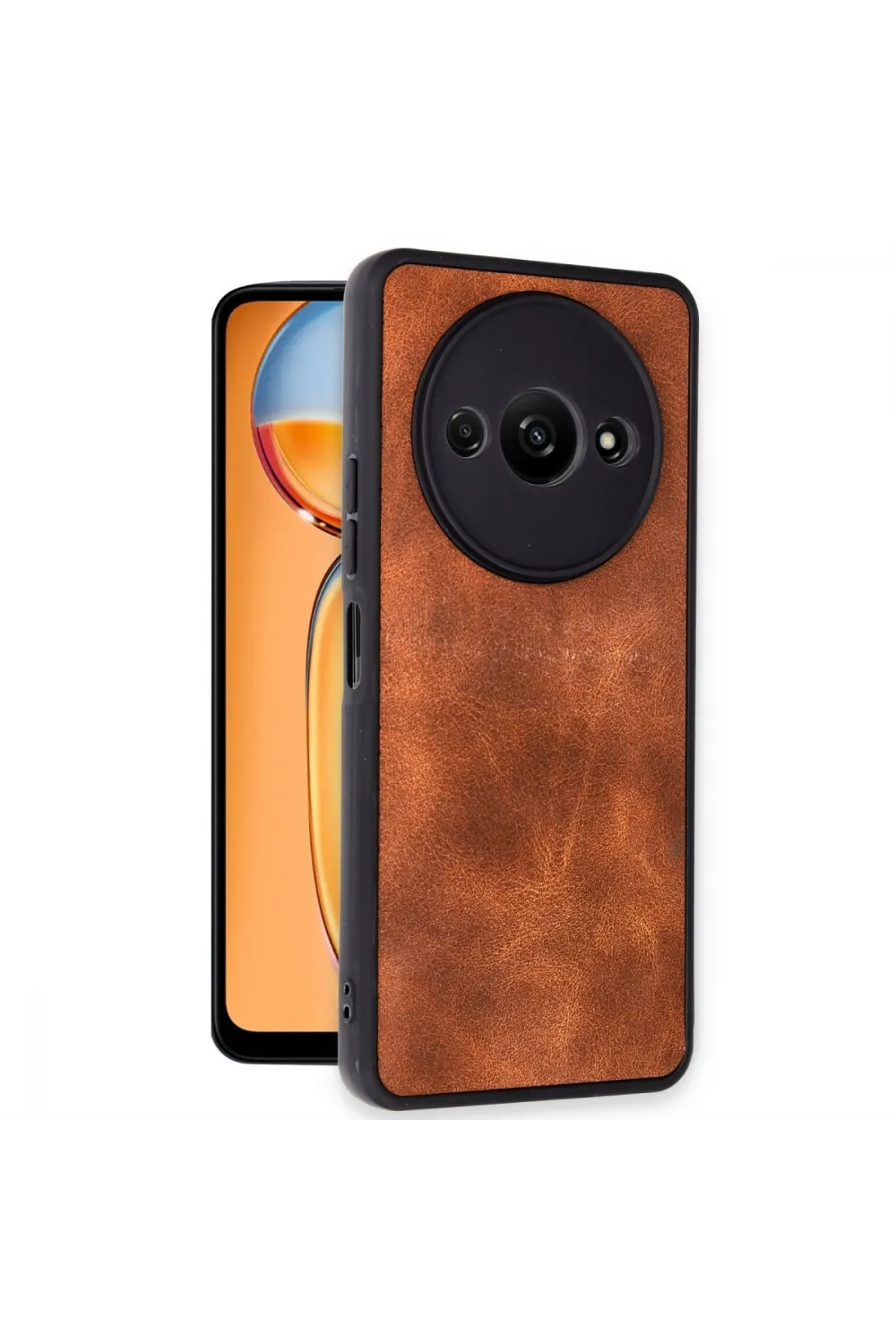 Xiaomi Redmi A3 4g Kılıf Aras Deri Kapak - Taba