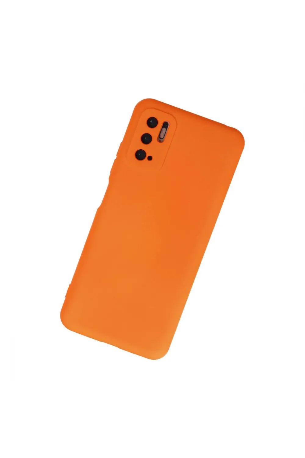 Xiaomi Redmi Note 10 5g Kılıf Nano İçi Kadife Silikon - Turuncu