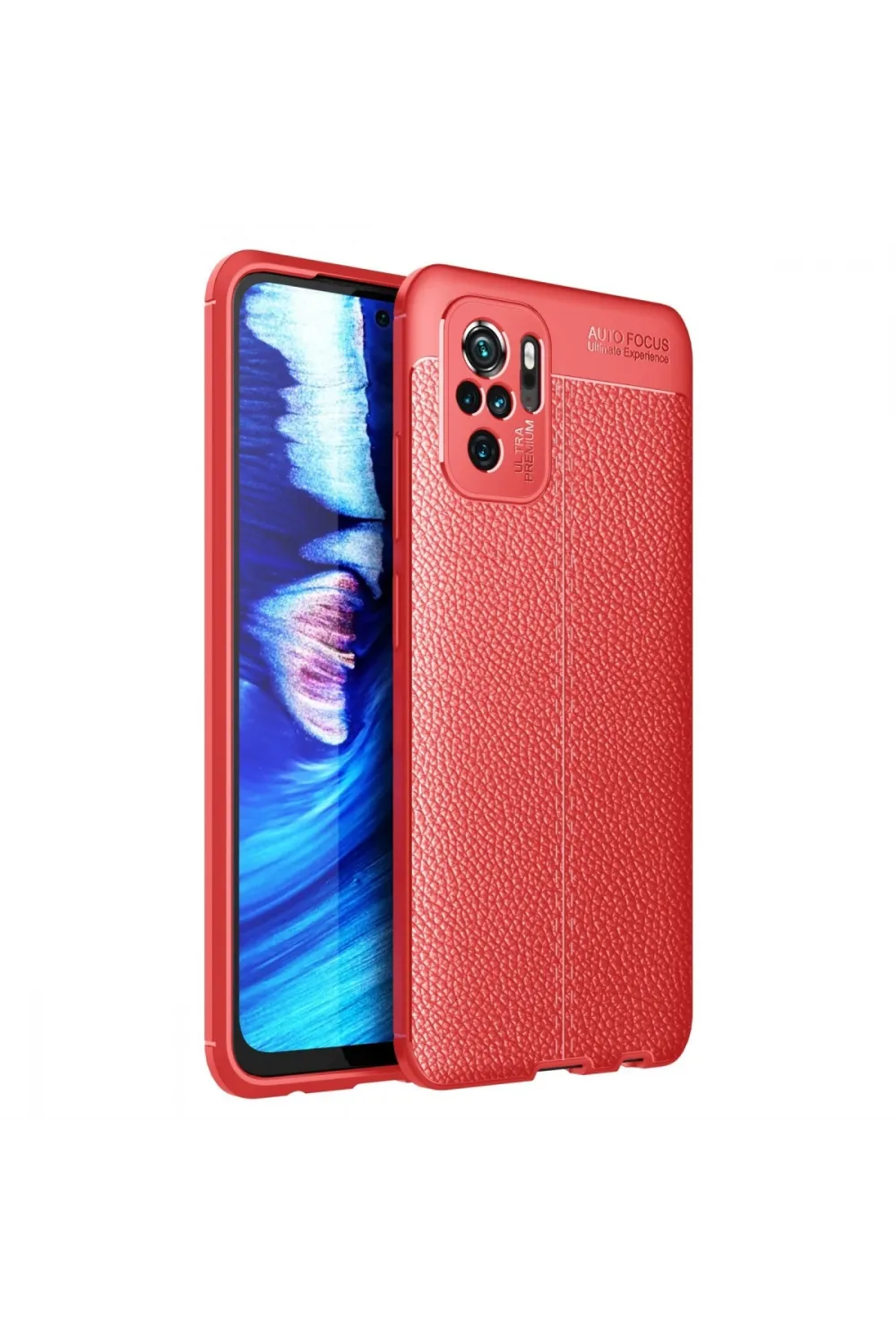 Xiaomi Redmi Note 10 Kılıf Auto Focus Kapak - Kırmızı