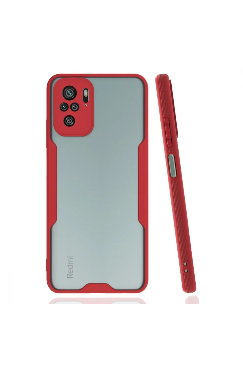 Xiaomi Redmi Note 10 Kılıf Platin Silikon - Kırmızı
