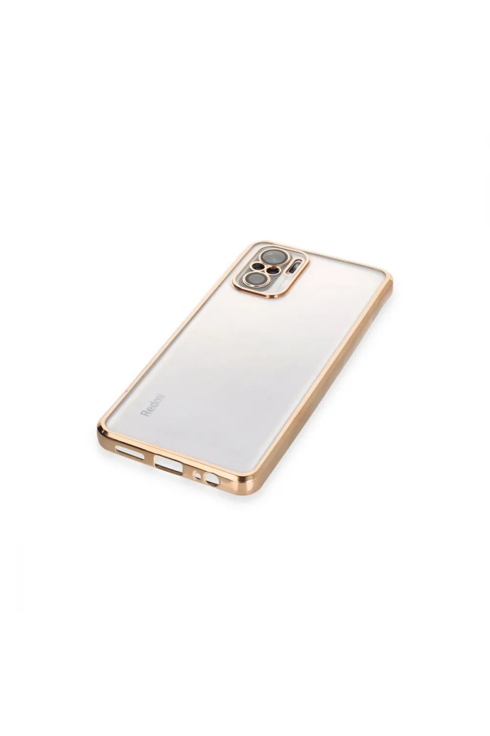 Xiaomi Redmi Note 10 Kılıf Razer Lensli Silikon - Gold