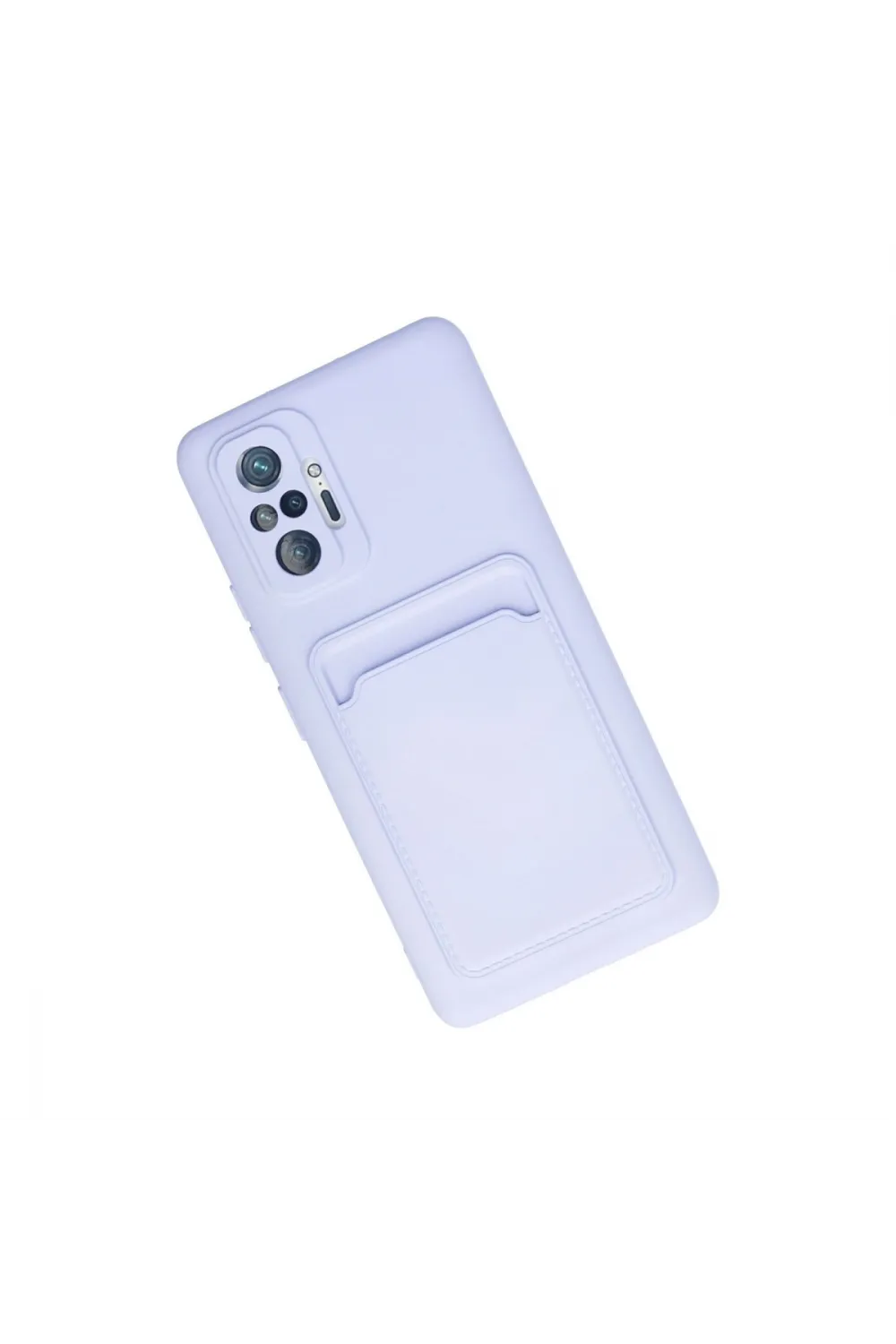 Xiaomi Redmi Note 10 Pro Kılıf Kelvin Kartvizitli Silikon - Lila