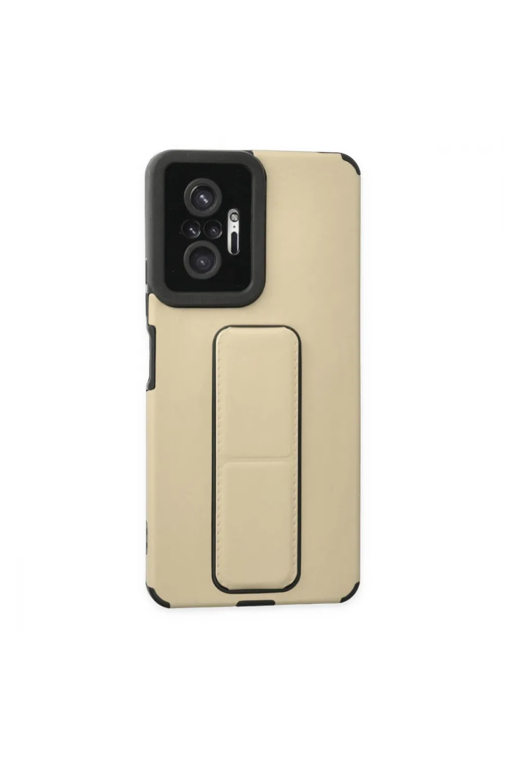 Xiaomi Redmi Note 10 Pro Kılıf Mega Standlı Silikon - Gold
