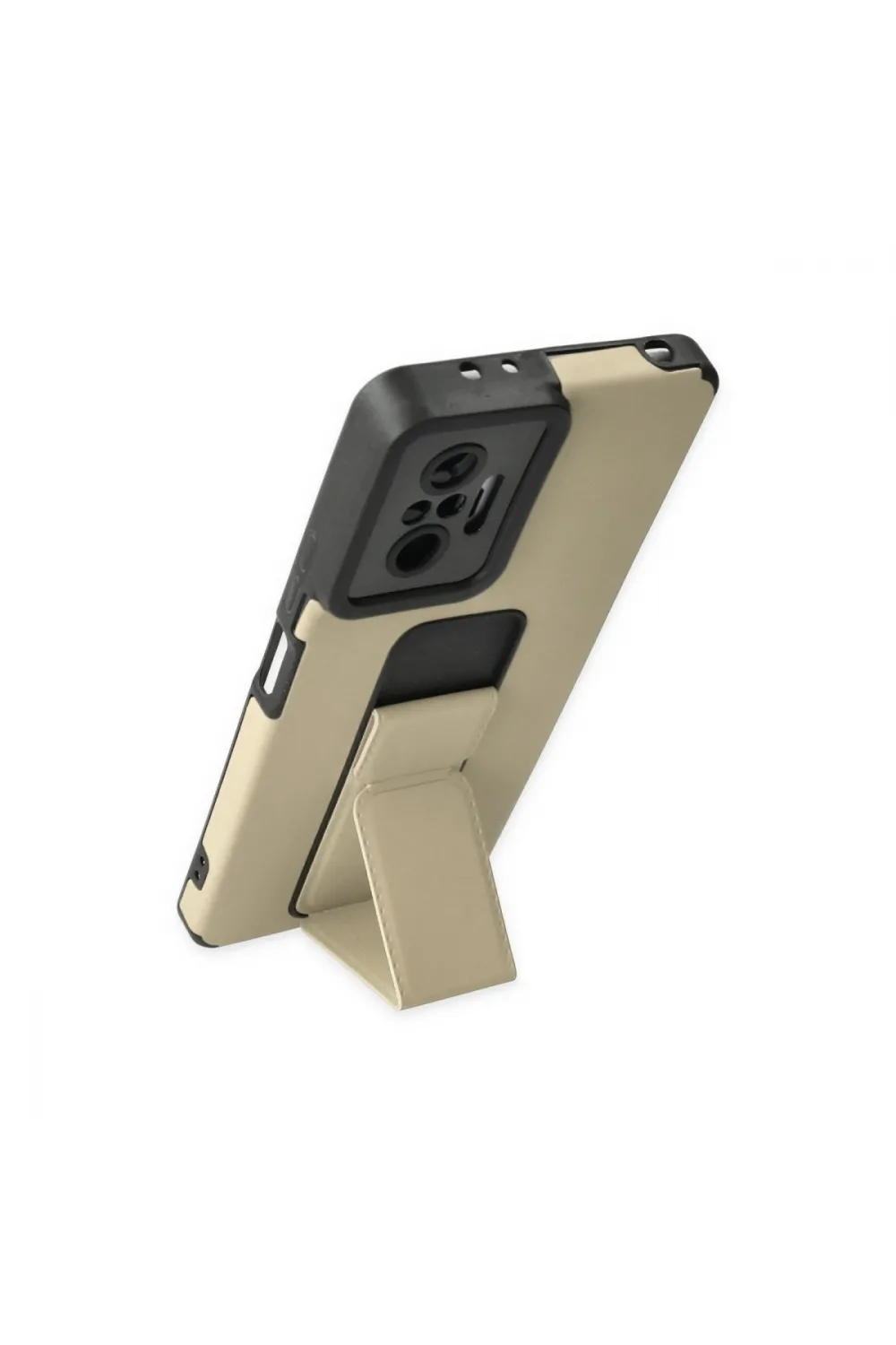 Xiaomi Redmi Note 10 Pro Kılıf Mega Standlı Silikon - Gold