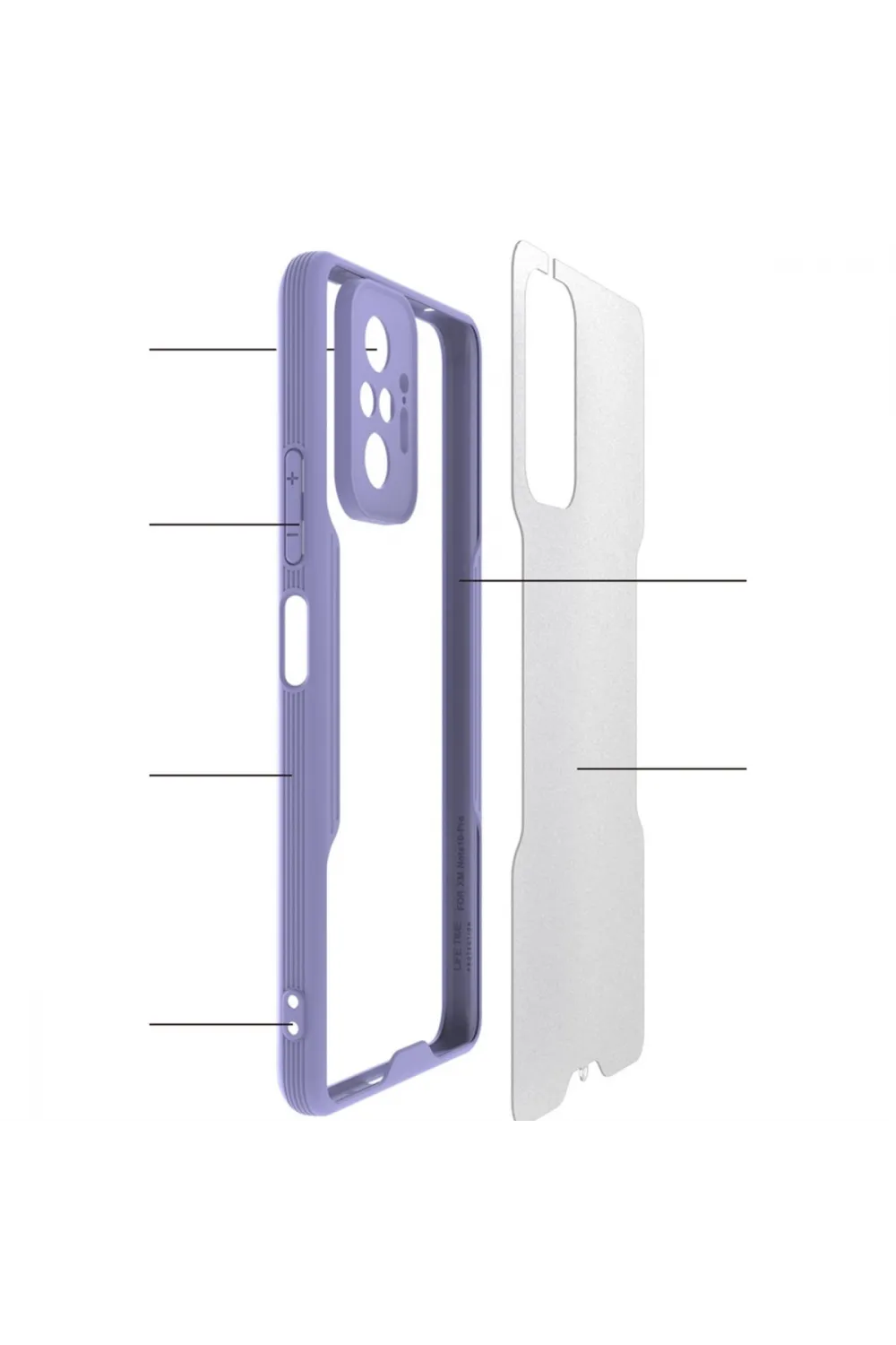 Xiaomi Redmi Note 10 Pro Kılıf Platin Silikon - Mavi