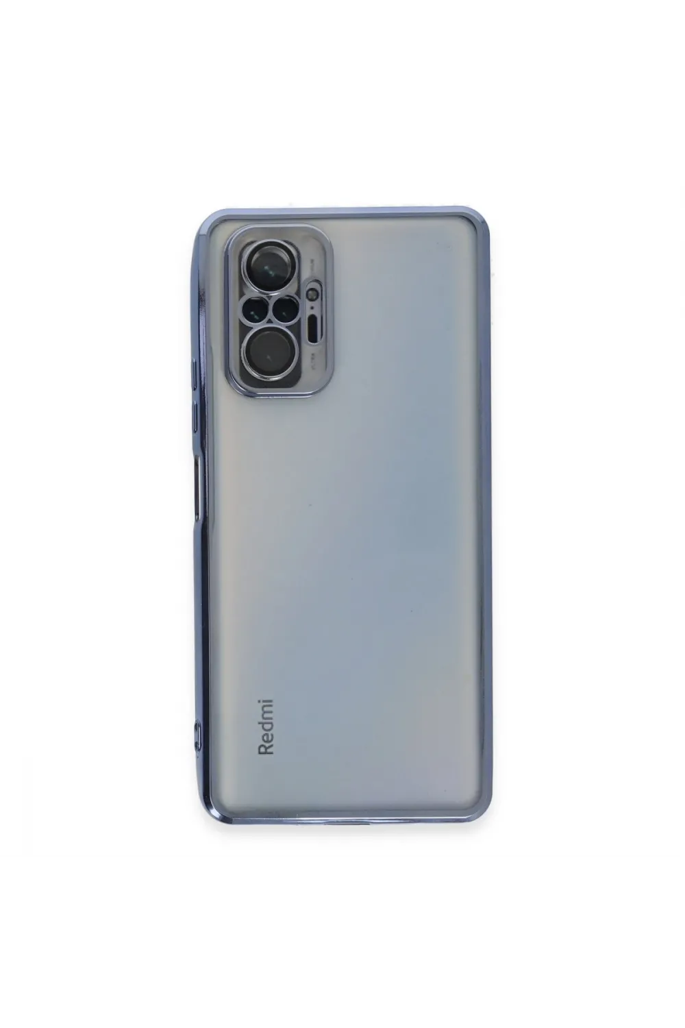 Xiaomi Redmi Note 10 Pro Kılıf Razer Lensli Silikon - Açık Mavi
