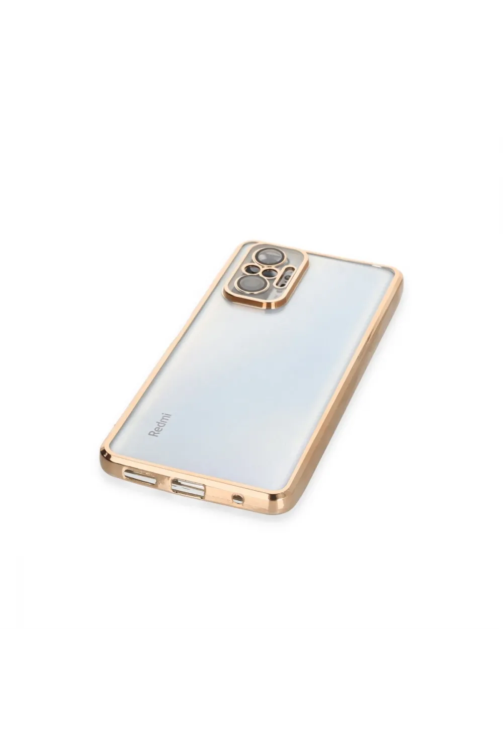 Xiaomi Redmi Note 10 Pro Kılıf Razer Lensli Silikon - Gold