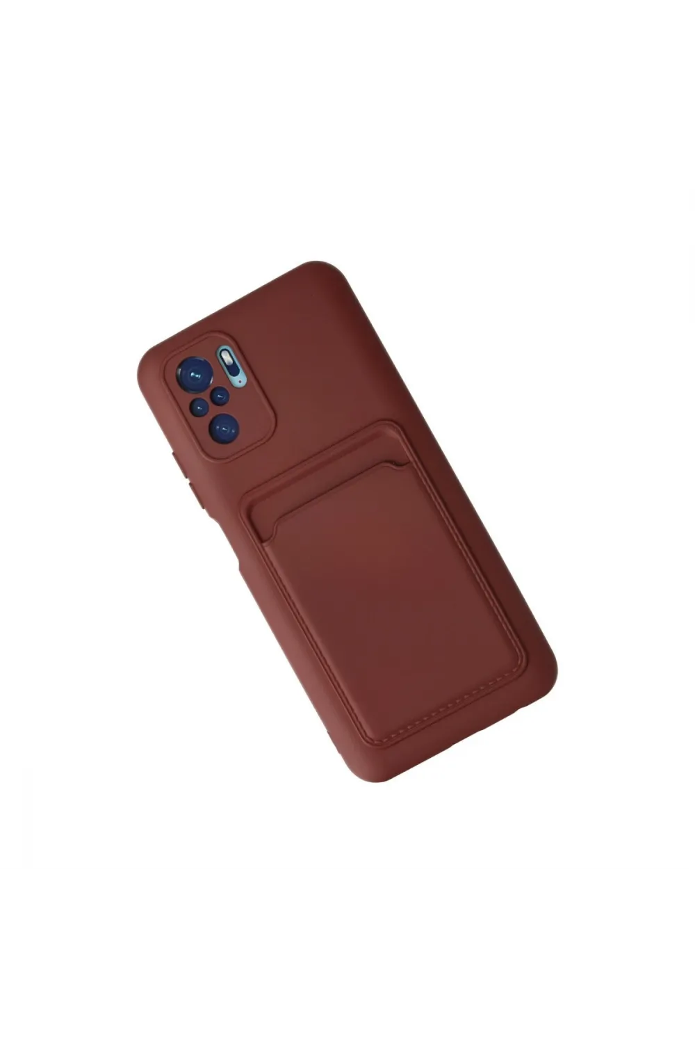 Xiaomi Redmi Note 10s Kılıf Kelvin Kartvizitli Silikon - Bordo
