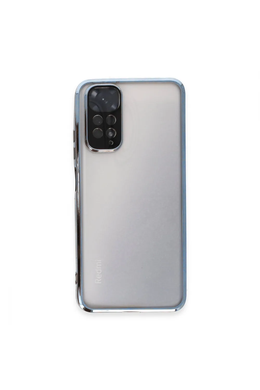 Xiaomi Redmi Note 11 Kılıf Razer Lensli Silikon - Açık Mavi