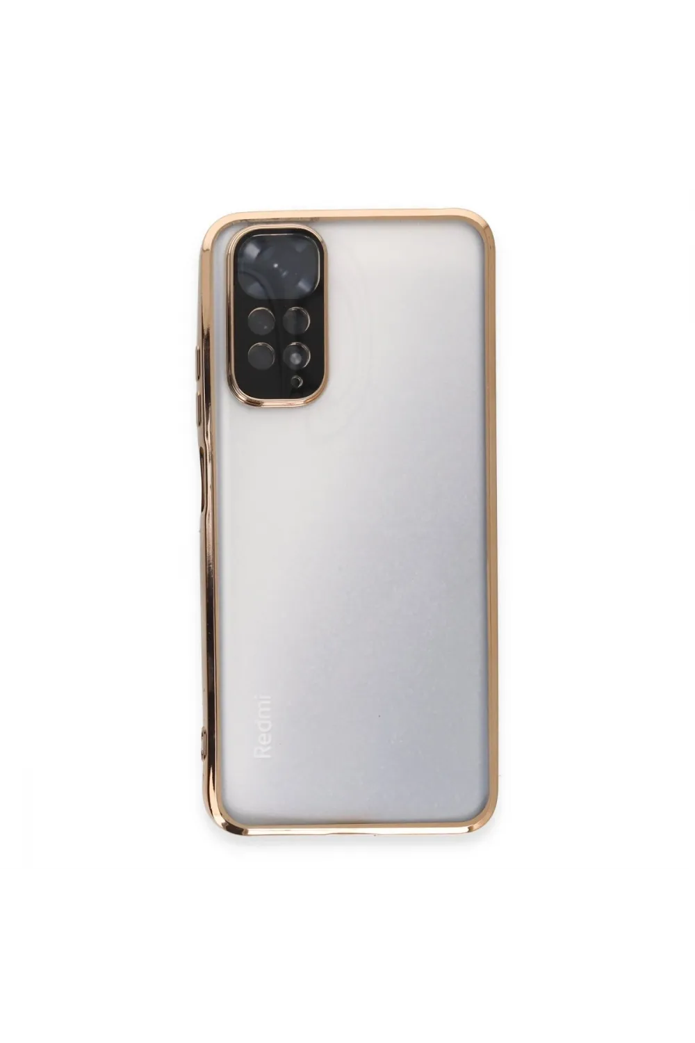 Xiaomi Redmi Note 11 Kılıf Razer Lensli Silikon - Gold