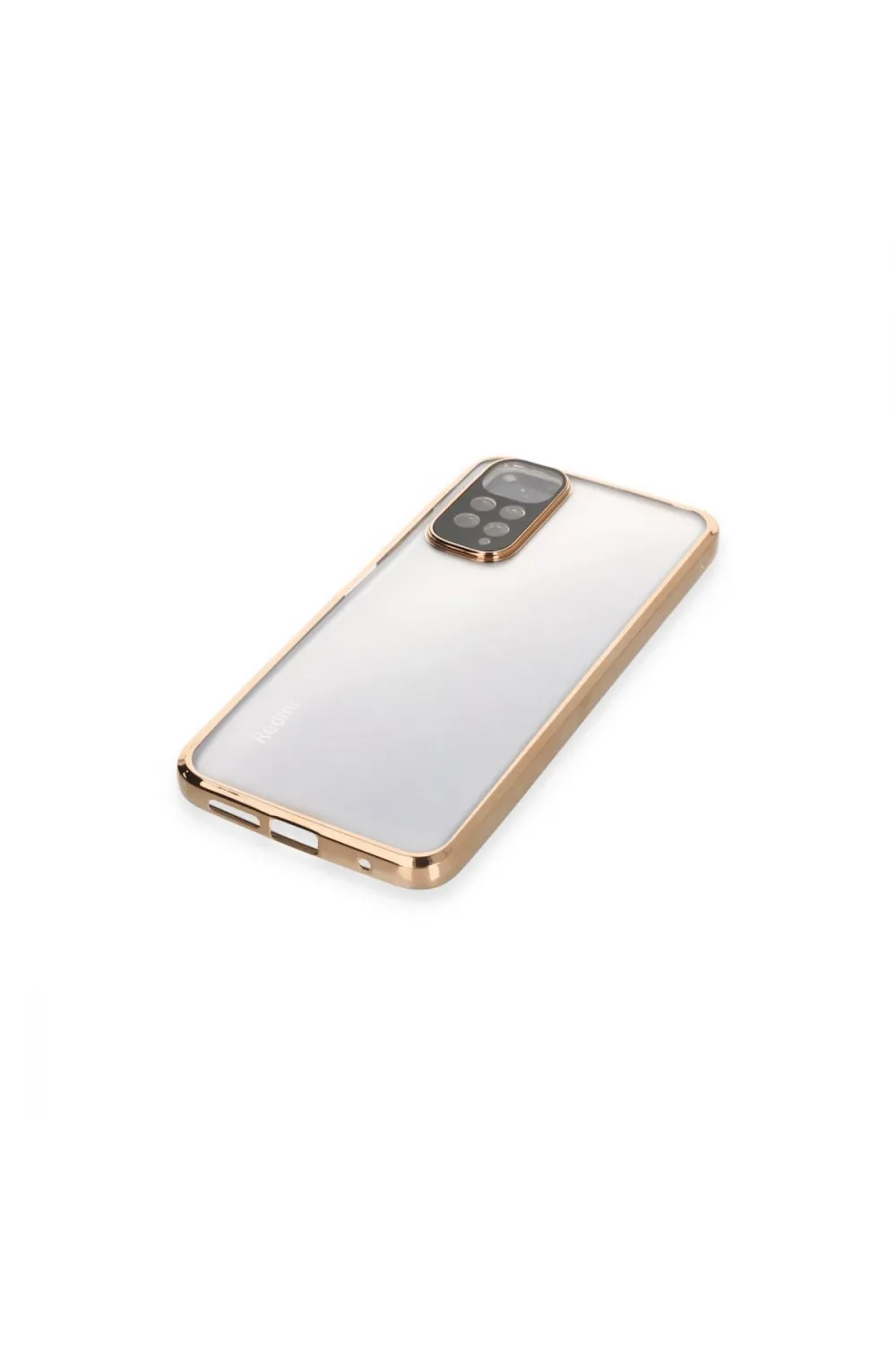 Xiaomi Redmi Note 11 Kılıf Razer Lensli Silikon - Gold