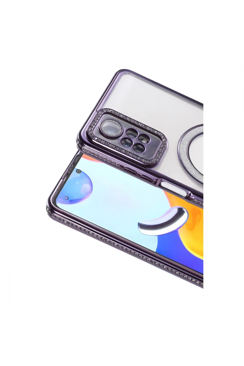 Xiaomi Redmi Note 12 Pro 4g Joke Simli Magneticsafe Kılıf - Derin Mor