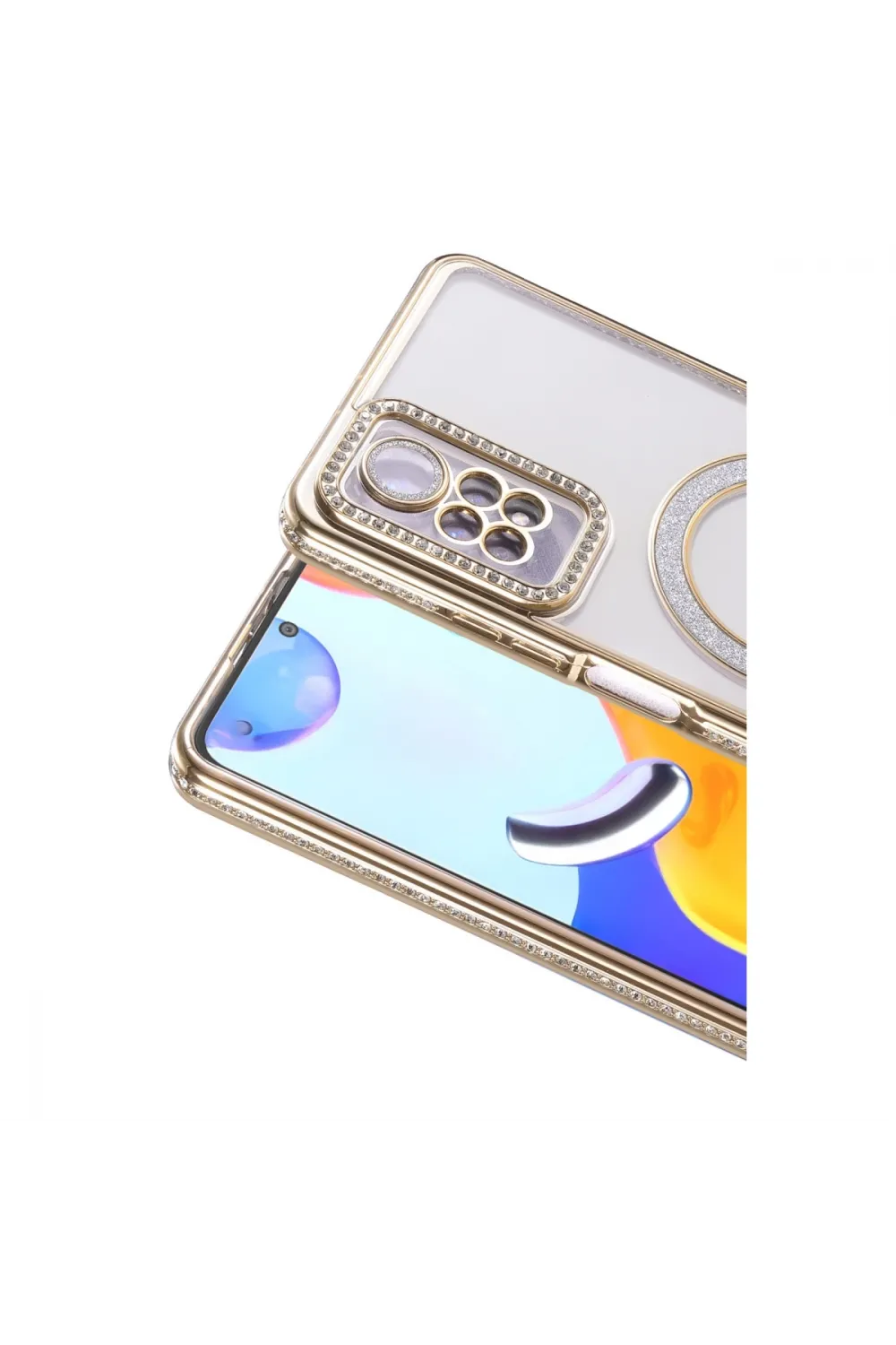 Xiaomi Redmi Note 12 Pro 4g Joke Simli Magneticsafe Kılıf - Gold