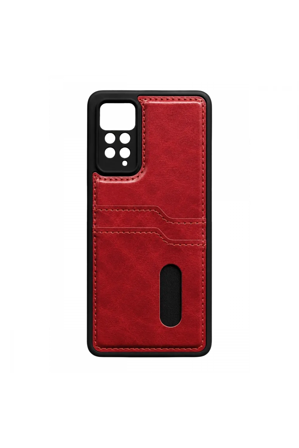 Xiaomi Redmi Note 12 Pro 4g Kılıf Sara Kartvizitli Deri Kılıf - Kırmızı