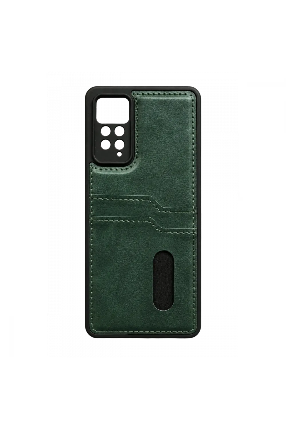 Xiaomi Redmi Note 12 Pro 4g Kılıf Sara Kartvizitli Deri Kılıf - Koyu Yeşil