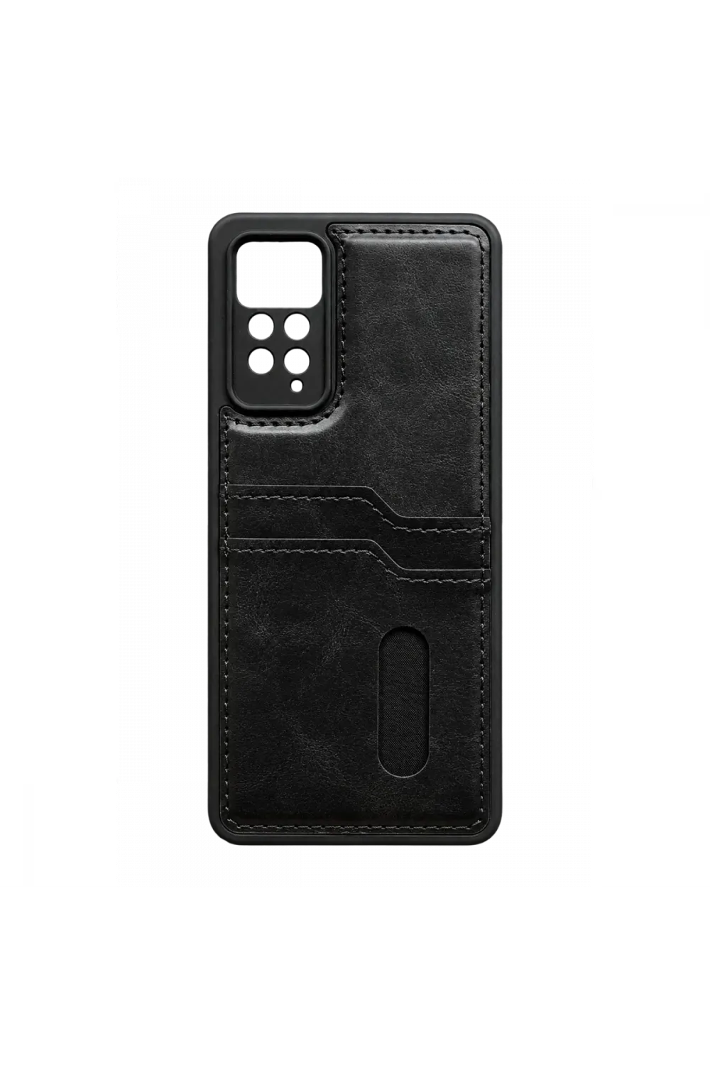 Xiaomi Redmi Note 12 Pro 4g Kılıf Sara Kartvizitli Deri Kılıf - Siyah