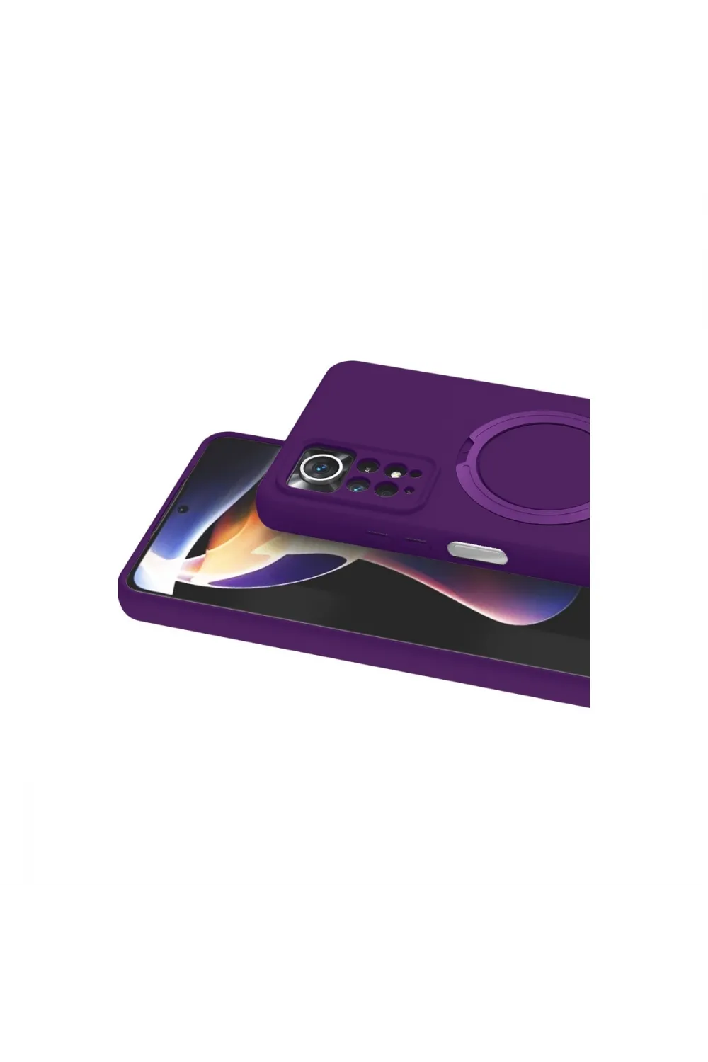 Xiaomi Redmi Note 12 Pro 4g Regal Magsafe Standlı Kapak - Derin Mor