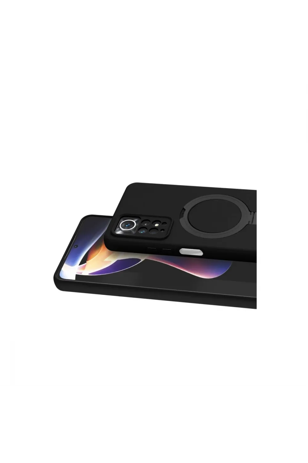 Xiaomi Redmi Note 12 Pro 4G Regal Magsafe Standlı Kapak - Siyah