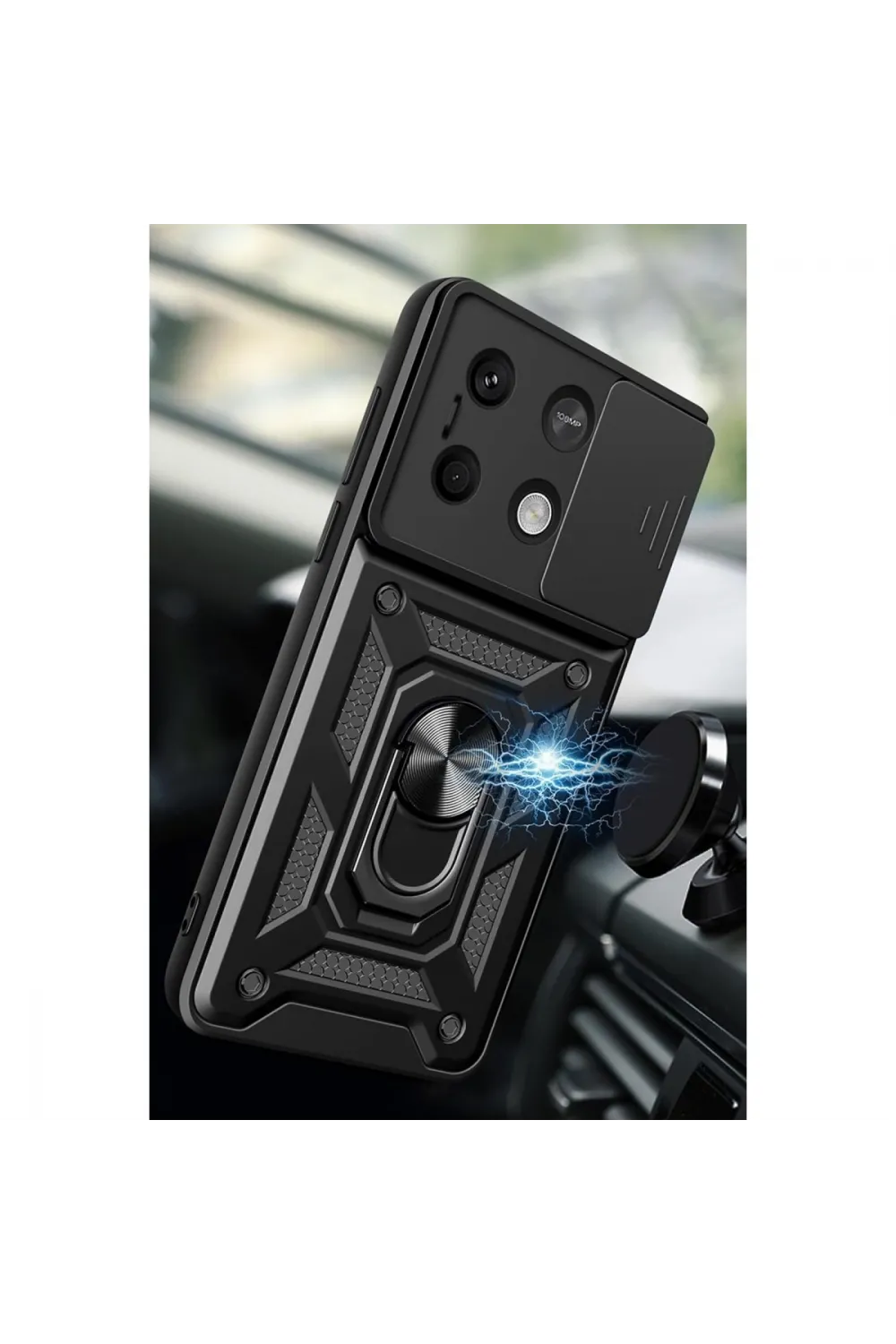 Xiaomi Redmi Note 13 4g Kılıf Pars Lens Yüzüklü Silikon - Lacivert