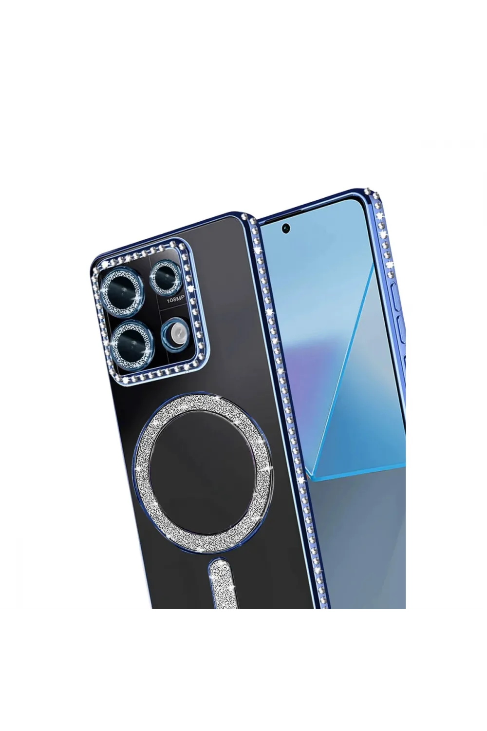 Xiaomi Redmi Note 13 Pro 4g Joke Simli Magneticsafe Kılıf - Mavi