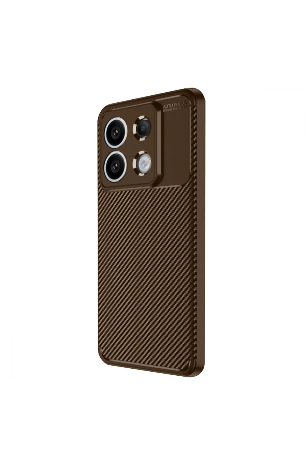 Xiaomi Redmi Note 13 Pro 4g Kılıf Auto Focus Karbon Kapak - Kahverengi